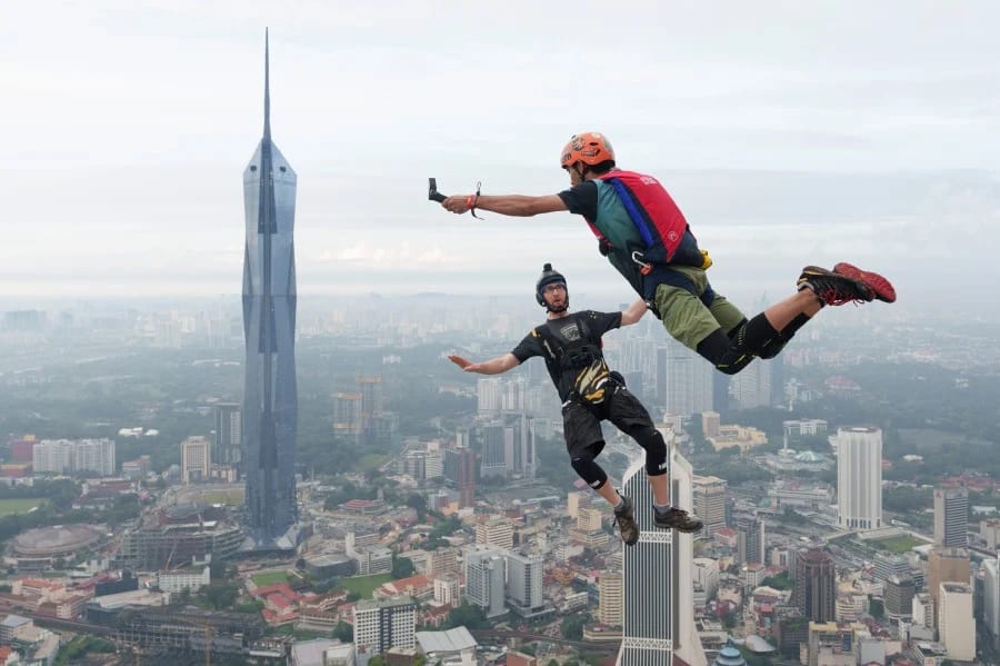 kl tower international base jump